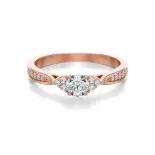 Pierścionek z różowego złota z diamentami AJPZ_084